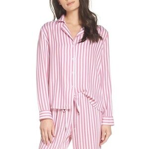 Rails Rose White Striped Pajama Top Size Large